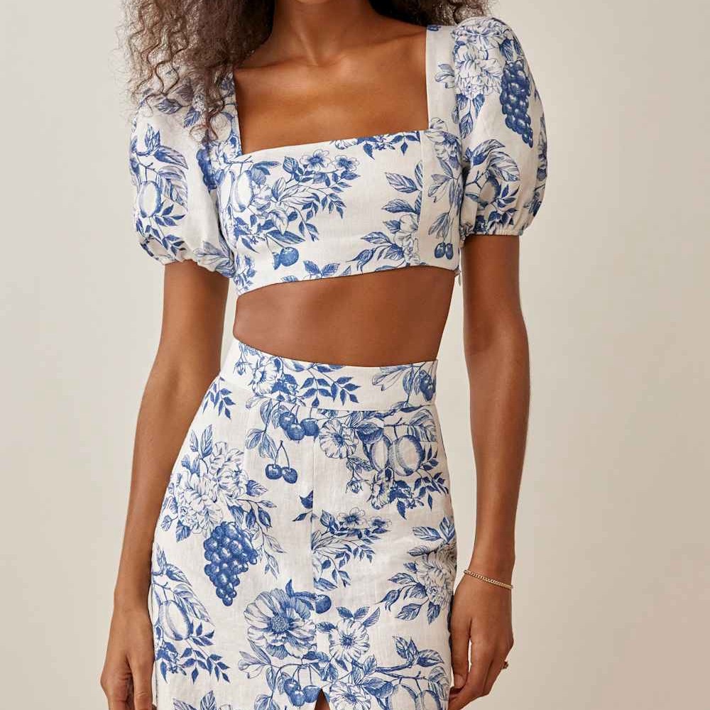 Reformation Jonas linen two piece set in Corsica - Picture 2 of 9